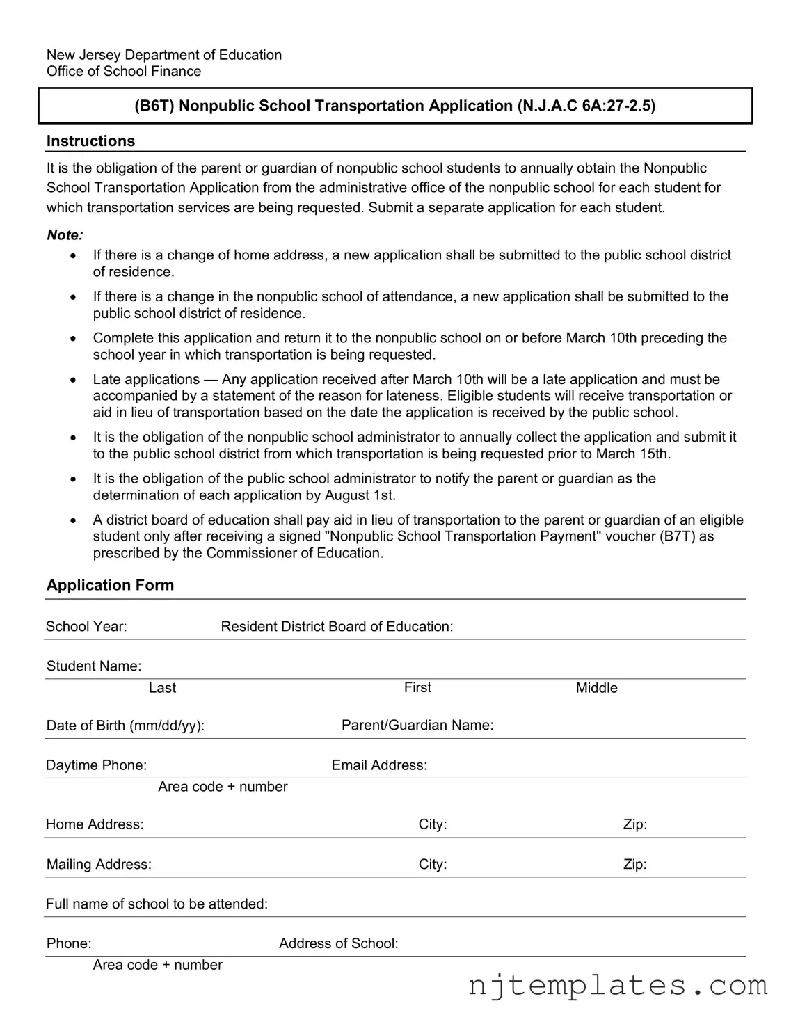 Get B6T Nj Form