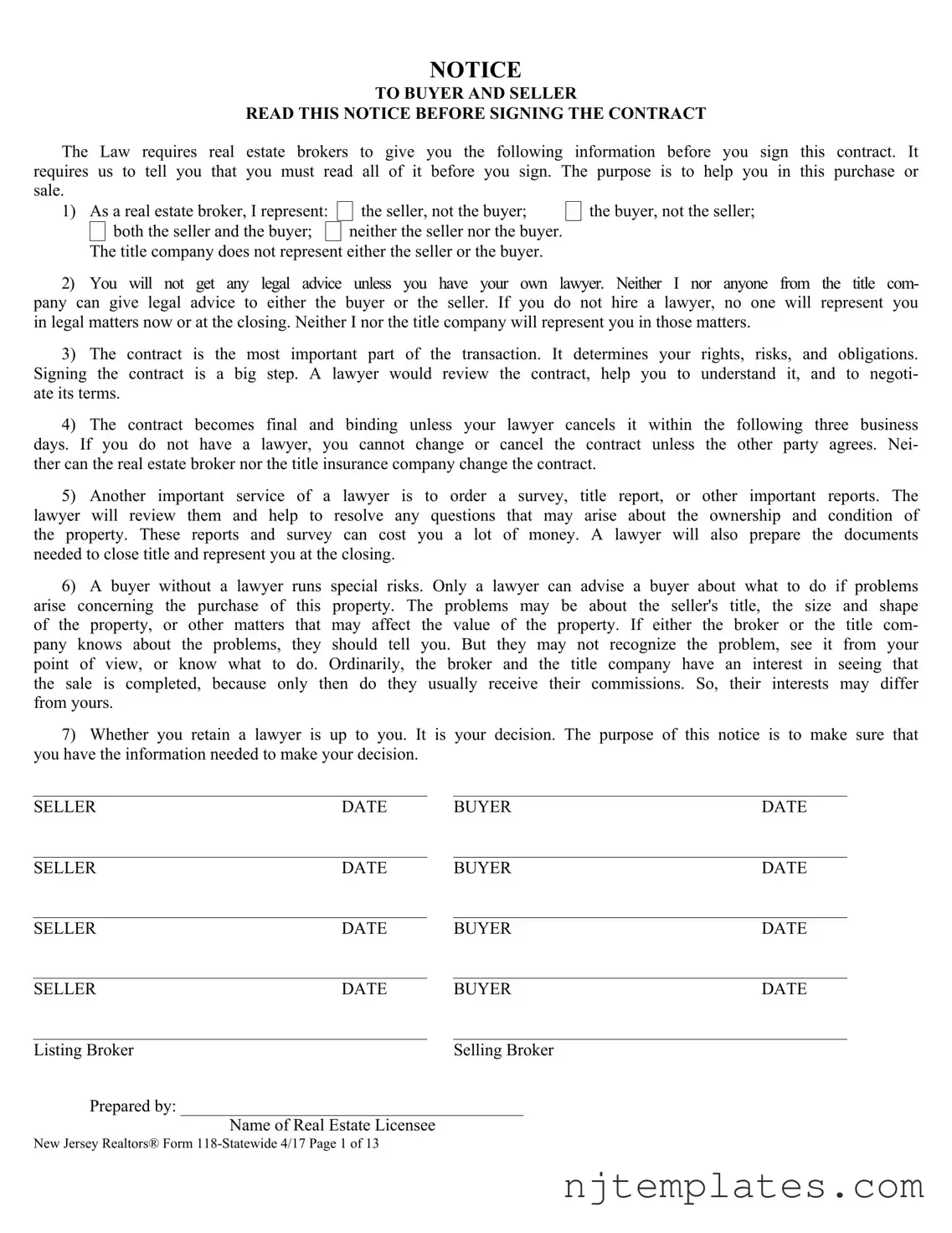 Get New Jersey 118 Form