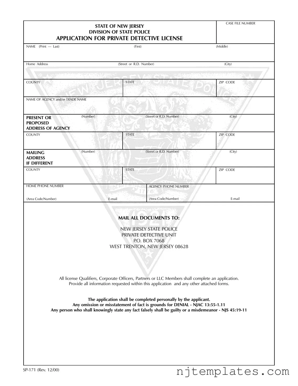 Get New Jersey Sp 171 Form