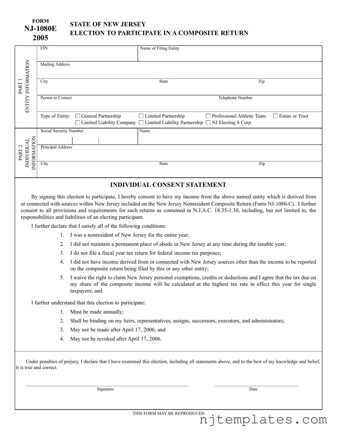Get Nj 1080E Form