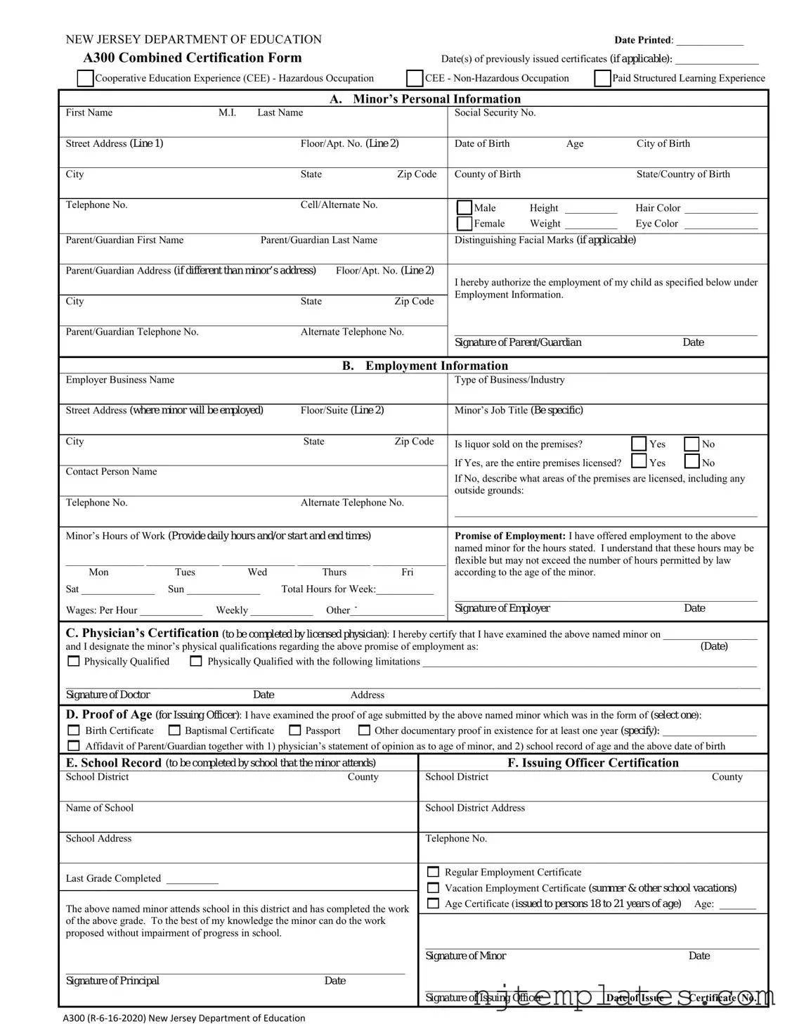 Get Nj A300 Form