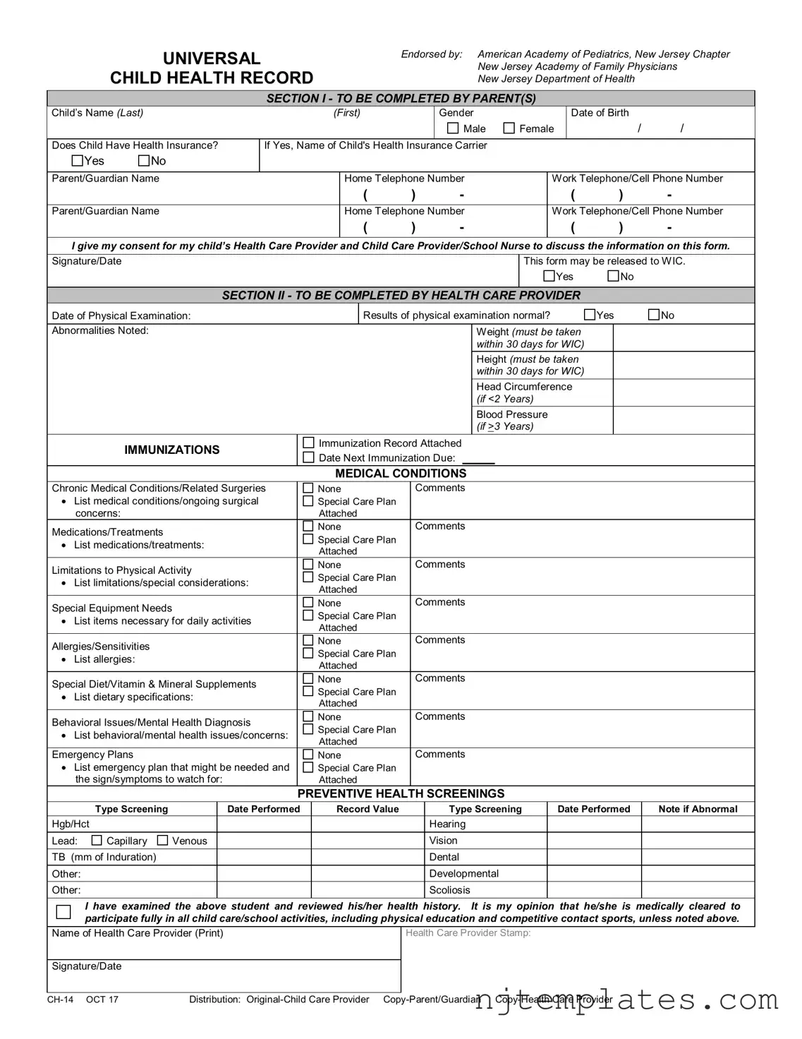 Get Nj Child Form
