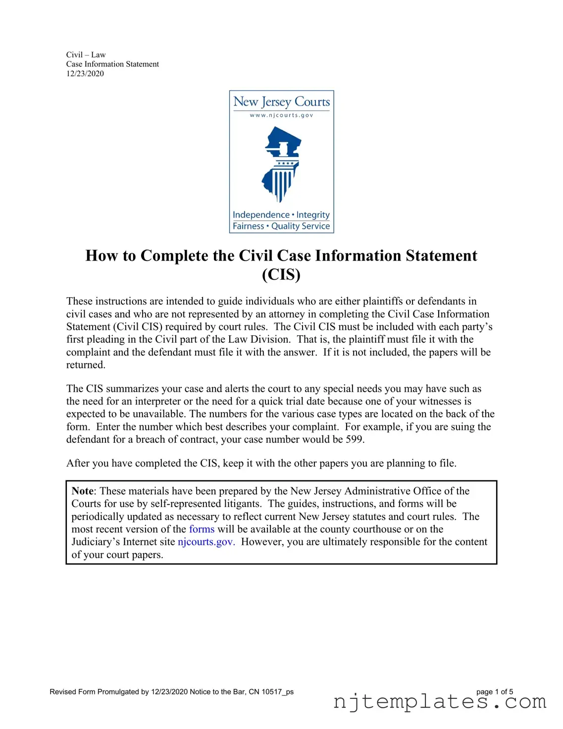 Get Nj Complaint Form