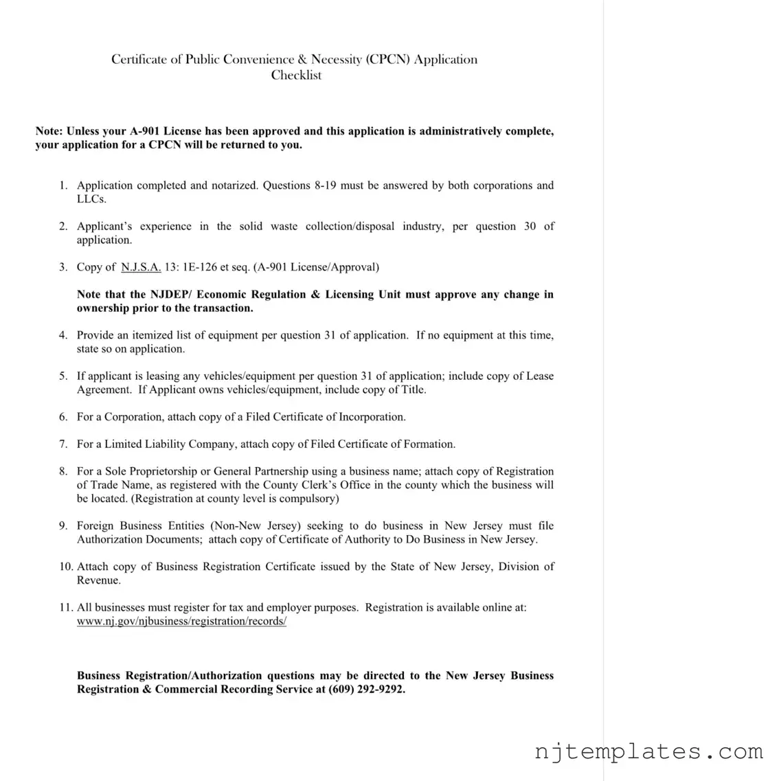 Get Nj Cpcn Form