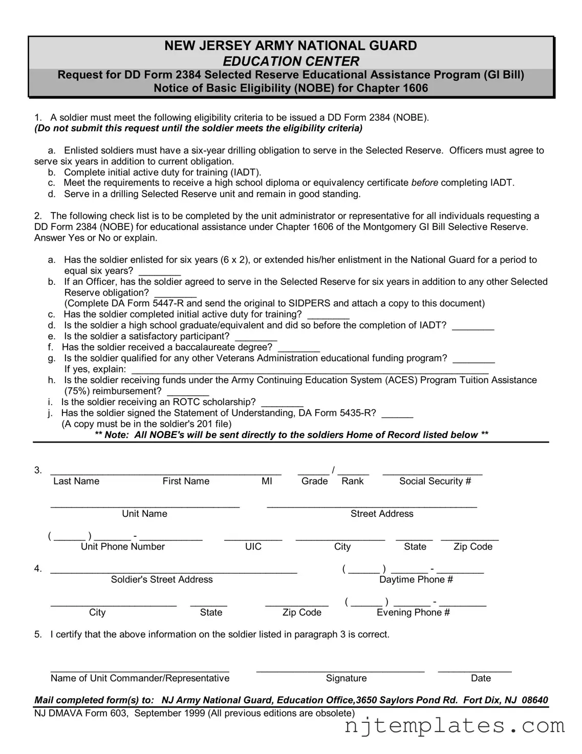 Get Nj Dmava 603 Form