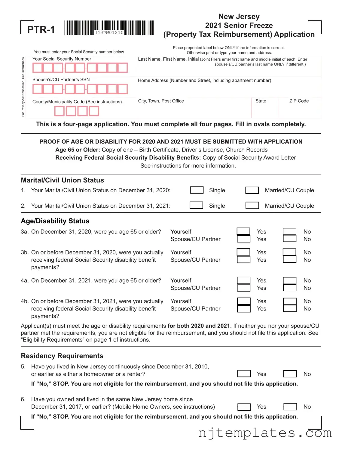 Get Nj Ptr 1 Form