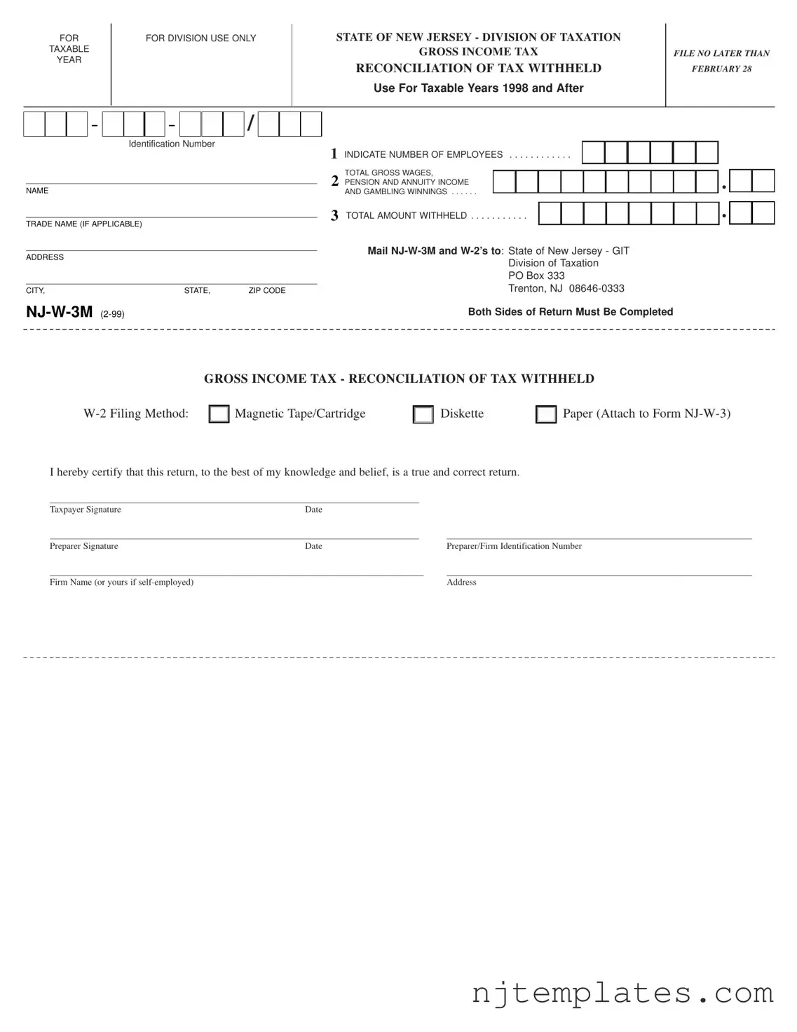 Get Nj W 3M Form