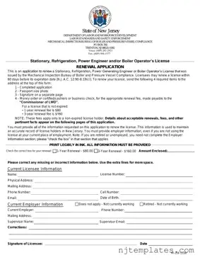 Get Nj Boiler License Renewal Form