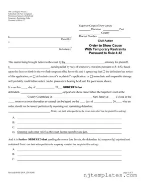Get Nj Order Show Cause Form