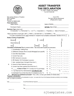 Get Nj Ttd Form