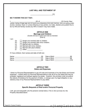 Get Nj Will Requirements Form