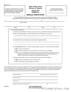Get St 3 New Jersey Form
